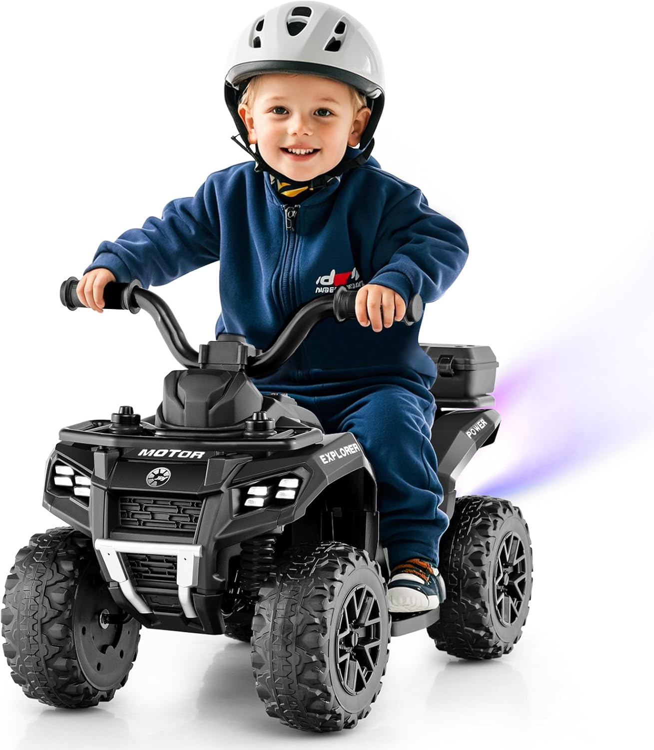 INFANS ATV with Spray Function, Remote Control, Storage Trunk, 6V Toddler Ride on Toy