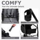 INFANS 2 in 1 Baby Stroller, High Landscape Infant Stroller & Reversible Bassinet Pram, Foldable Pushchair with Adjustable Canopy