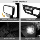 INFANS 12V Ride On Truck, Battery Powered Electric Vehicle for Kids with Remote Control, Foldable Reflective Mirror, Spring Suspension, Music, LED Lights, Ride on Toy for 3+ Boys Girls