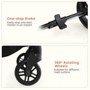 INFANS 2 in 1 Baby Stroller, Convertible Stroller with Bassinet Reversible Seat Adjustable Backrest Canopy One Hand Fold