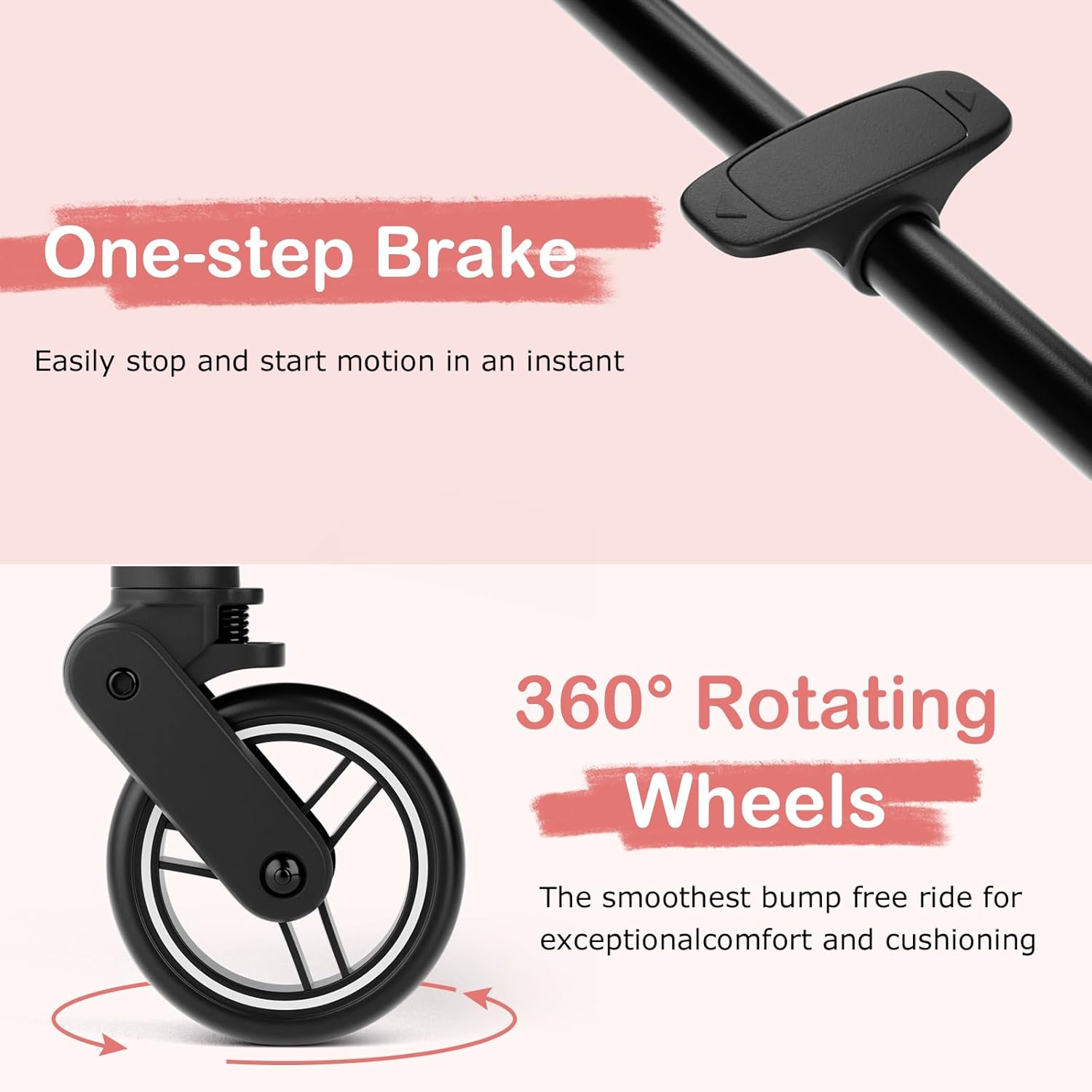 INFANS Ultra-Compact Fold Airplane Ready Travel Stroller, One-Hand Gravity Fold Near Flat Recline Seat