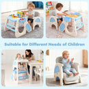 INFANS 8-in-1 Baby High Chair - Table & Chair Convertible, Whiteboard & Block Top for Dining Studying Playing