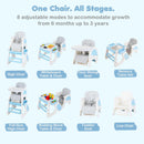 INFANS 8-in-1 Baby High Chair - Table & Chair Convertible, Whiteboard & Block Top for Dining Studying Playing