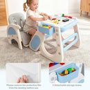 INFANS 8-in-1 Baby High Chair - Table & Chair Convertible, Whiteboard & Block Top for Dining Studying Playing