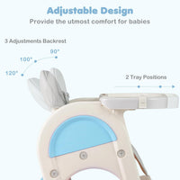 INFANS 8-in-1 Baby High Chair - Table & Chair Convertible, Whiteboard & Block Top for Dining Studying Playing
