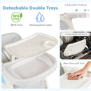 INFANS 8-in-1 Baby High Chair - Table & Chair Convertible, Whiteboard & Block Top for Dining Studying Playing