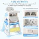 INFANS 8-in-1 Baby High Chair - Table & Chair Convertible, Whiteboard & Block Top for Dining Studying Playing