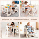 INFANS 8-in-1 Baby High Chair - Table & Chair Convertible, Whiteboard & Block Top for Dining Studying Playing