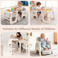 INFANS 8-in-1 Baby High Chair - Table & Chair Convertible, Whiteboard & Block Top for Dining Studying Playing