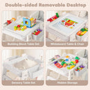 INFANS 8-in-1 Baby High Chair - Table & Chair Convertible, Whiteboard & Block Top for Dining Studying Playing