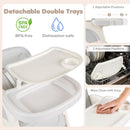 INFANS 8-in-1 Baby High Chair - Table & Chair Convertible, Whiteboard & Block Top for Dining Studying Playing