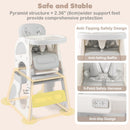 INFANS 8-in-1 Baby High Chair - Table & Chair Convertible, Whiteboard & Block Top for Dining Studying Playing