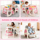 INFANS 8-in-1 Baby High Chair - Table & Chair Convertible, Whiteboard & Block Top for Dining Studying Playing