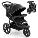 INFANS Jogging Stroller, Jogger Travel System with Shock Absorbing Suspension Dining Plate Cup Holder