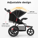INFANS Jogging Stroller, Jogger Travel System with Shock Absorbing Suspension Dining Plate Cup Holder