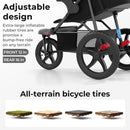 INFANS Jogging Stroller, Jogger Travel System with Shock Absorbing Suspension Dining Plate Cup Holder