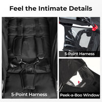 INFANS Jogging Stroller, Jogger Travel System with Shock Absorbing Suspension Dining Plate Cup Holder