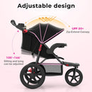 INFANS Jogging Stroller, Jogger Travel System with Shock Absorbing Suspension Dining Plate Cup Holder