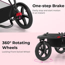 INFANS Jogging Stroller, Jogger Travel System with Shock Absorbing Suspension Dining Plate Cup Holder