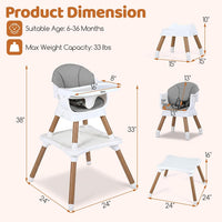 INFANS Baby High Chair 9 in 1 Convertible Highchair for Babies and Toddlers