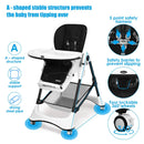 High Chair with One-Hand Removable TrayFoldable for Baby INFANS