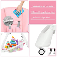 High Chair with One-Hand Removable TrayFoldable for Baby INFANS