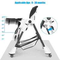 High Chair with One-Hand Removable TrayFoldable for Baby INFANS
