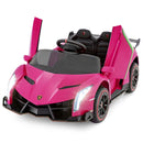 INFANS 2 Seater Kids Ride on Car, 12V 4WD Licensed Lamborghini Veneno Powered Electric Vehicle with Rocking Mode, Remote Control