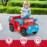 INFANS Ride on Car, 6V Toddler Electric Vehicle, Battery Powered Motorized Quad Riding Toys for 18+ Months Boys Girls