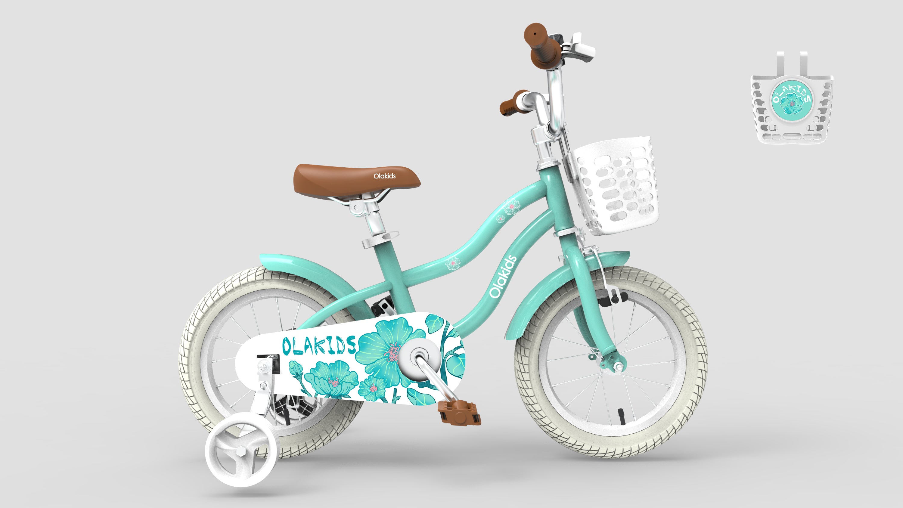 12 14 16 18 Inch Toddlers Bike with Removable Training Wheels Basket