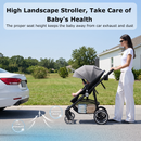 INFANS 2 in 1 Baby Stroller, High Landscape Infant Stroller, Foldable Pushchair