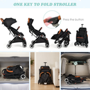INFANS Lightweight Baby Stroller for 0-36 Month, Compact Stroller with One-Hand Fold, Travel Stroller for Airplane