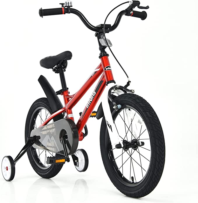 INFANS Kids Bike 14 16 Inch with 95% Assembled, Adjustable Seat, Balance or Training Wheels