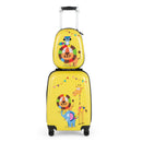 INFANS Kid Luggage Set, 12’’ Travel Backpack and 18’’ Carry on Suitcase for Children, 2 Pcs Trolley Case Gift