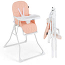 INFANS Baby High Chair, Quick Folding Portable Highchair for Babies and Toddlers with Adjustable Footrest Removable Dishwasher Tray PU Seat