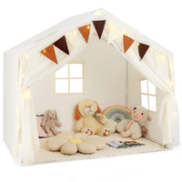 INFANS Kids Play Tent, Large Size Playhouse with Star Light Windows, Indoor Outdoor Princess Tents Castle for Toddlers