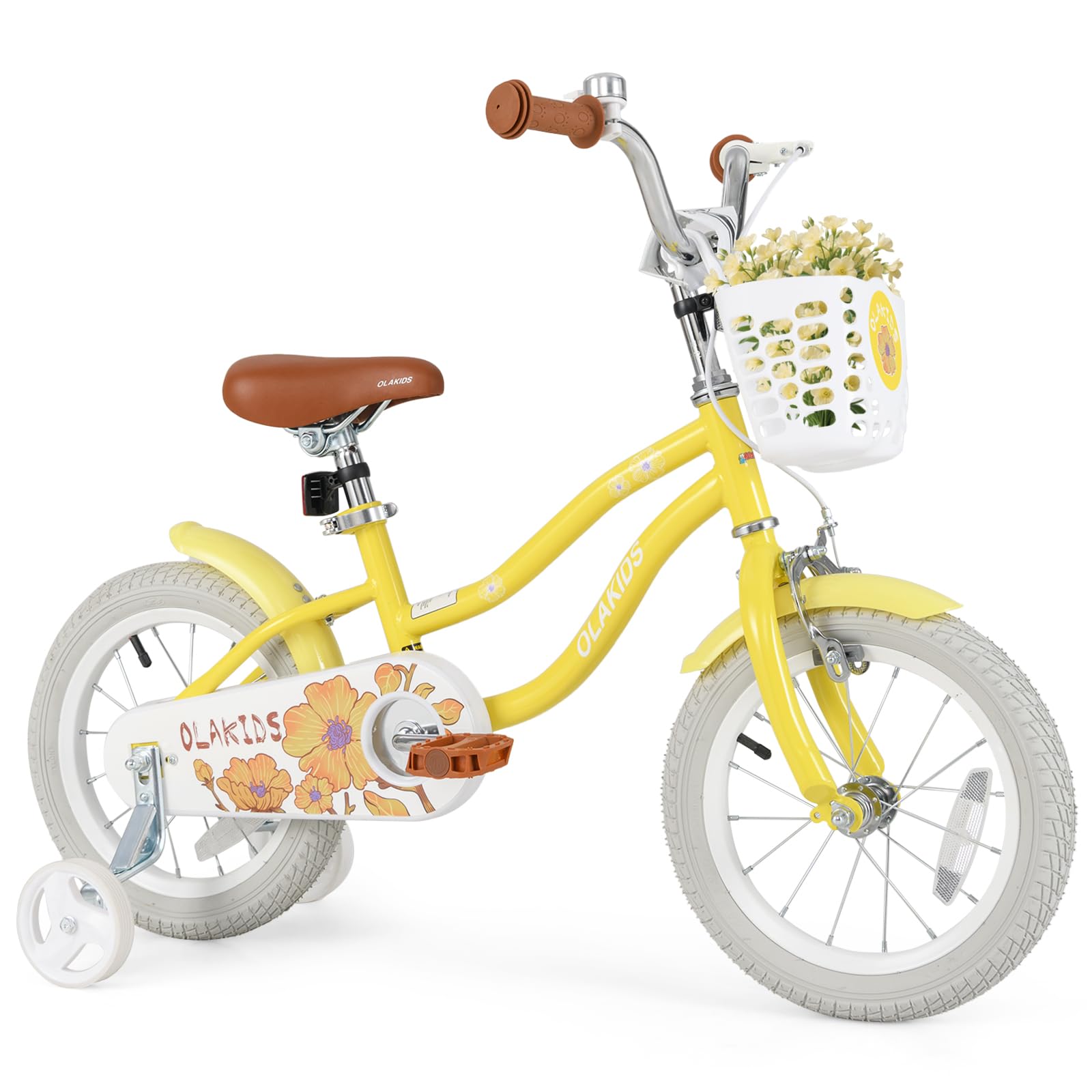12 14 16 18 Inch Toddlers Bike with Removable Training Wheels Basket