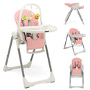 INFANS High Chair for Babies and Toddlers, Foldable Highchair with 7 Different Heights 4 Reclining Backrest Seat 3 Setting Footrest INFANS