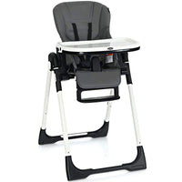 INFANS Foldable High Chair for Babies & Toddlers with Multiple Adjustable Backrest, Footrest and Seat Height