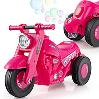INFANS Ride on Push Car, Foot-to-Floor Sliding Car for Toddlers Kids Motorcycle with Bubble Maker, 3 Wheels Ride on Toys