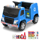 INFANS Ride on Car, 6V Recycling Garbage Truck Electric Vehicle with Music, Horn, Warning Lights