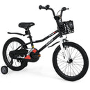 INFANS Kids Bike 12 Inch Toddlers Bike with Training Wheels Basket Adjustable Seat Handbrake and Coaster Brake