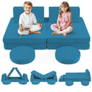 INFANS Modular Kids Play Couch, 6 PCS Toddler Creative Sectional Fort Building Sofa for Playroom, Bedroom