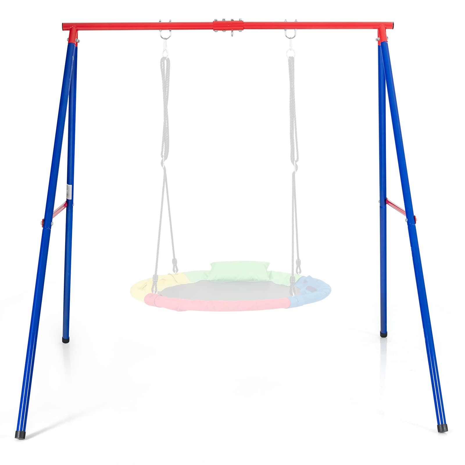 INFANS 550lbs Heavy Duty Metal Swing Frame, Extra Large A-Frame Swing Stand, Free Accessories with Ground Stakes