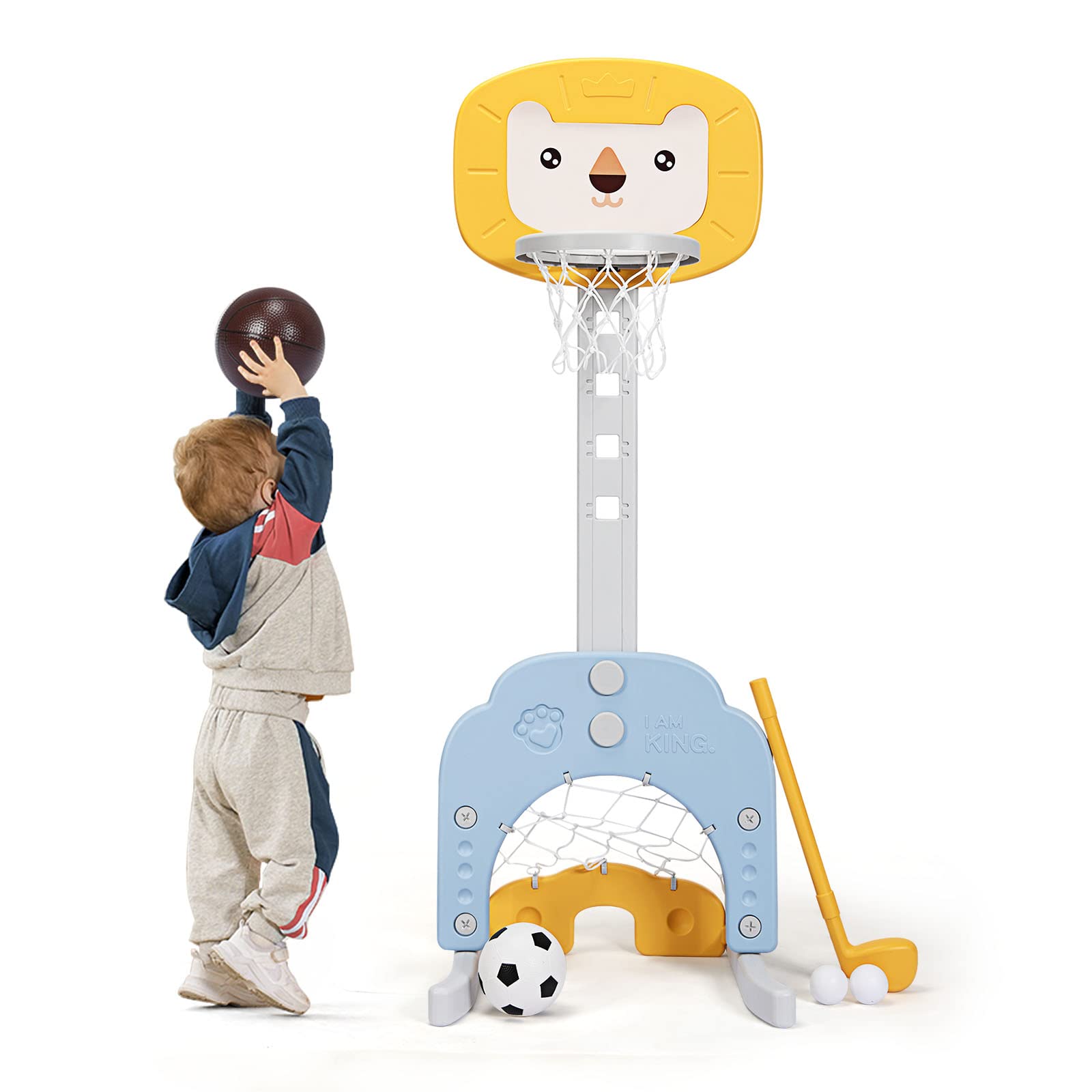 3 in 1 Toddlers Basketball Hoop Stand for Kids