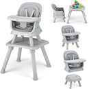 INFANS 8 in 1 Baby High Chair, Convertible Highchair for Babies and Toddlers, Infant Dining Booster Seat, Kids Stool Table Chair Set