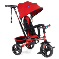 INFANS Kids Tricycle, 4 in 1 Stroll Trike with Adjustable Push Handle, Suitable for 10 Months to 5 Years