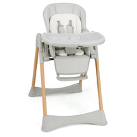 INFANS Baby High Chair, High Chairs for Babies & Toddlers with Adjustable Height, Easy to Clean Convertible Quick Folding