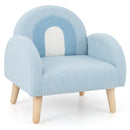 INFANS Kids Sofa, Toddler Armchair with Solid Wooden Frame Anti-Tipping Design Plush Fabric, Upholstered Children Chair