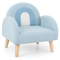 INFANS Kids Sofa, Toddler Armchair with Solid Wooden Frame Anti-Tipping Design Plush Fabric, Upholstered Children Chair